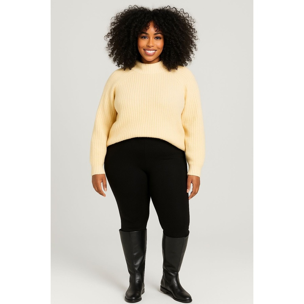 Women's Mock Turtleneck Sweater Yellow 2X Universal Thread New With Tags